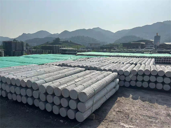 重庆河堤仿木桩